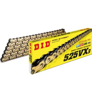 Pagamento Sicuro Catena did 525vx3 (gold & black) - lunghezza: 118 maglie con giunto a rivetto (zj)