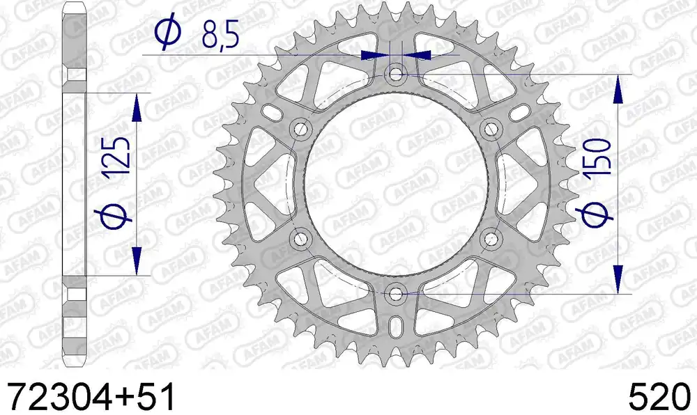 Gas gas mc 125 125 corona afam 72304+51 in all. passo 520 2021 2021 Economico