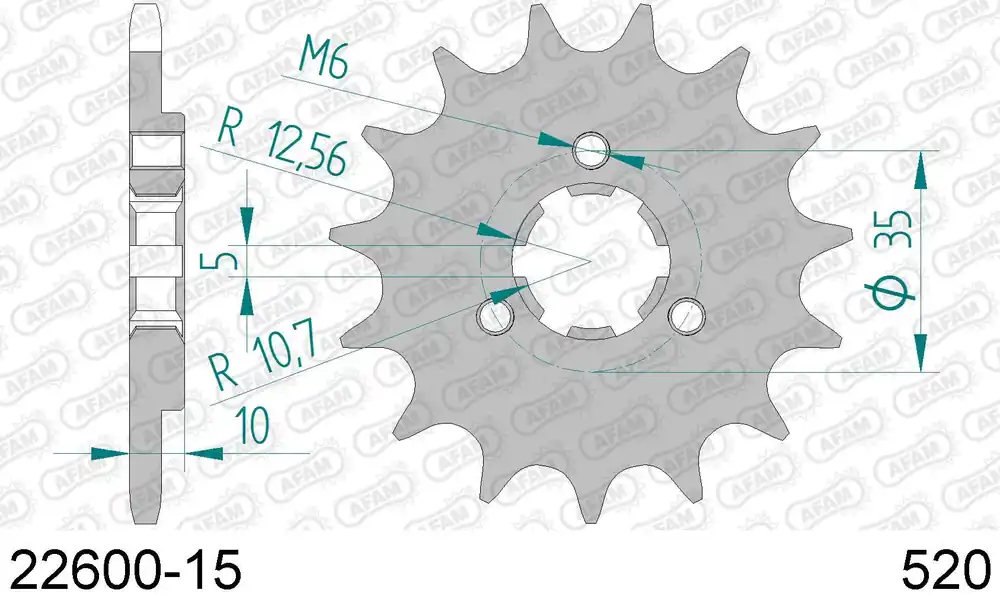 Affare Cagiva 500 t4 e r 500 pignone afam 22600-15 passo 520 1987 1990