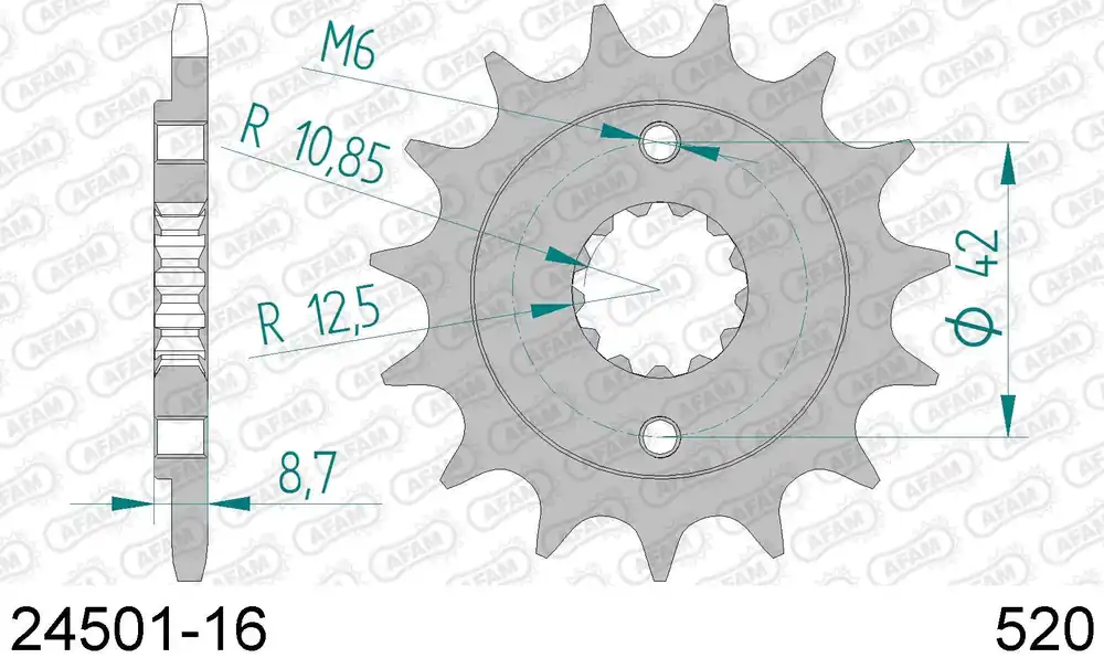 Kawasaki zr 400 zephyr 400 pignone afam 24501-16 passo 520 1997 2001 Offerta