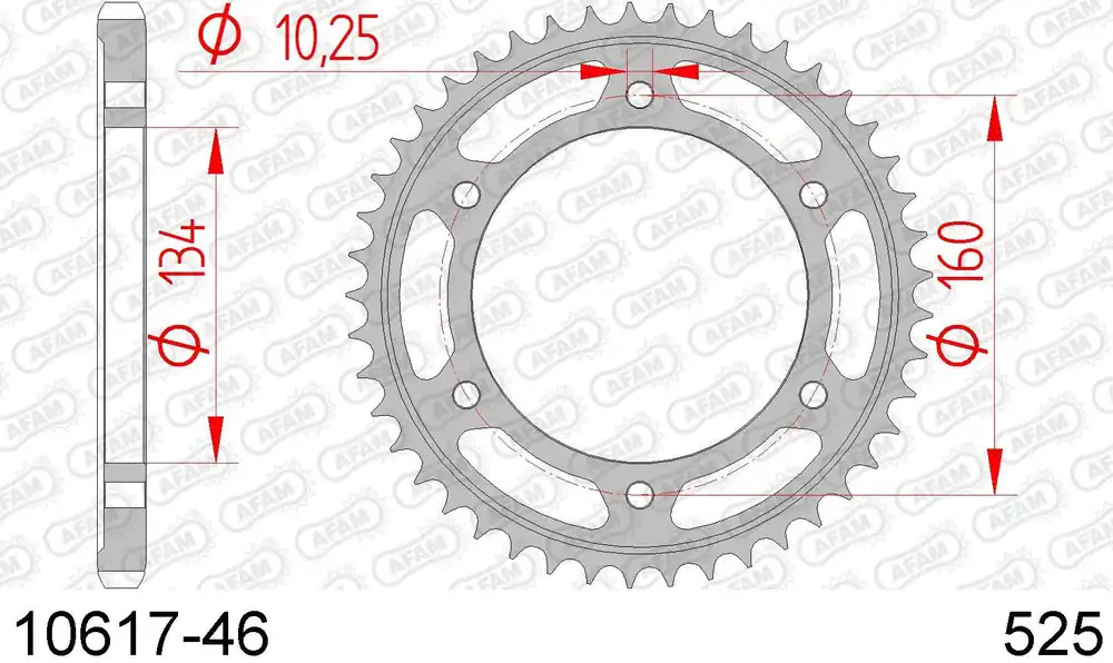 Scelto Dai Clienti Honda cbr 600 fs 600 corona afam 10617-46 in acc. passo 525 2001 2002