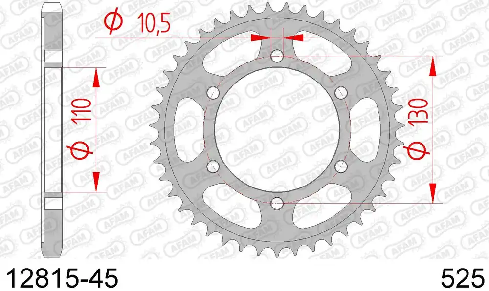 Suzuki gsx r 750 750 corona afam 12815-45 in acc. passo 525 2011 2017 Pagamento Sicuro