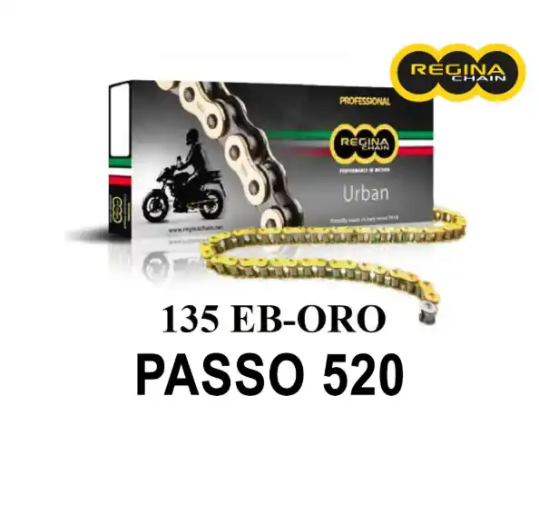 Catena regina 135 eb-oro 120 maglie passo 520 road chain moto urban Popolare