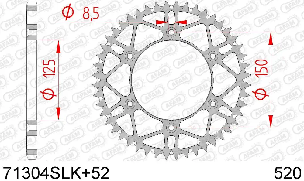 Esclusivo Gas gas ec f 250 250 corona afam 71304slk+52 in acc. passo 520 2021 2021