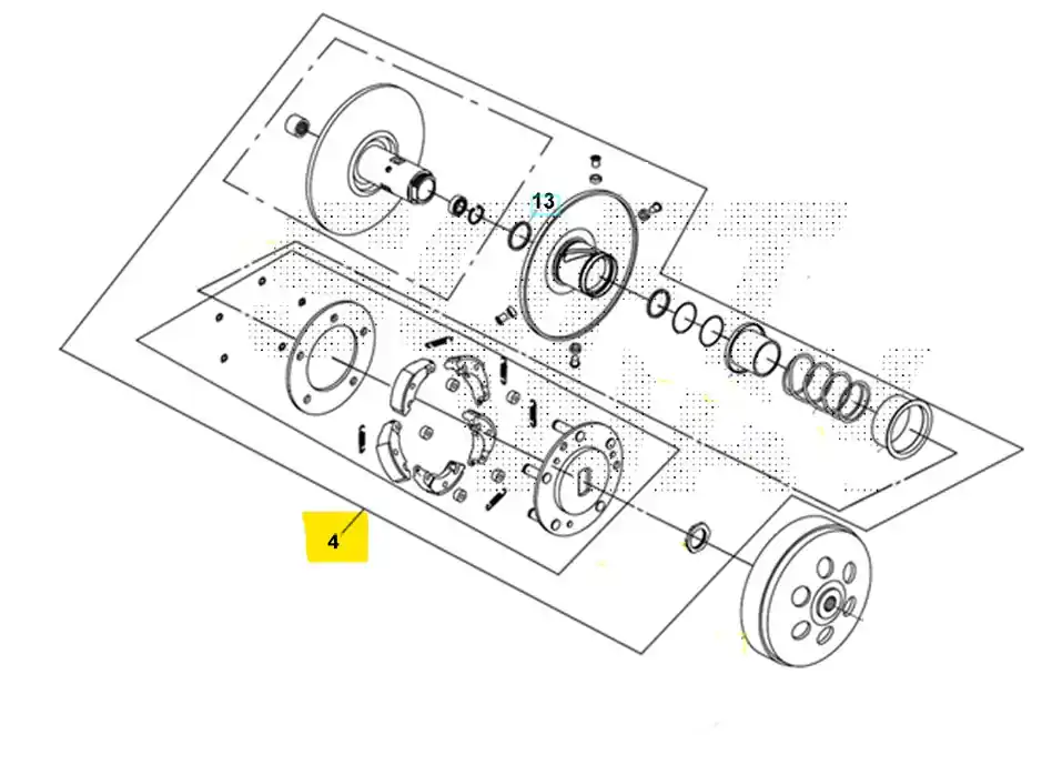 Affare Sym maxsym 400 euro5 400 correttore coppia frizione puleggia secondaria 2021 2021 lz40w1-eu