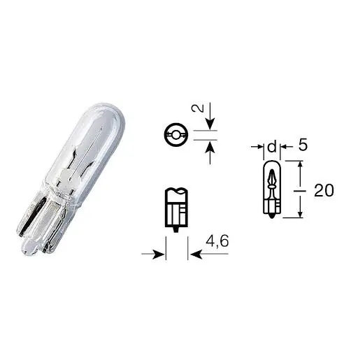 Lampada osram 12v 1,2w w2x4.6d Prezzo Conveniente