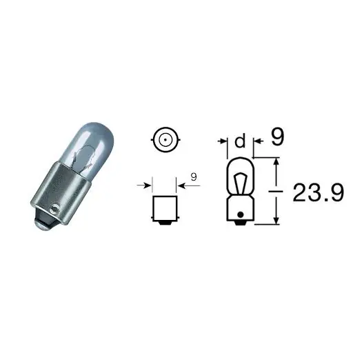Lampada spia osram 12v 5w / ba9s Sconto