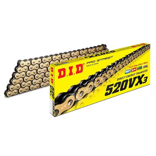 Catena did 520vx3 gold lungh 74 maglie giunto a rivetto Offerta