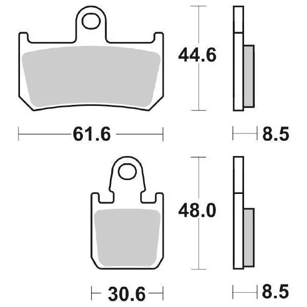 Yamaha yzf r1 (rn191/192)(4c8) 1000 set 4 pastiglie freno anteriore sbs 839 hs 2007 2008 Acquista Ora