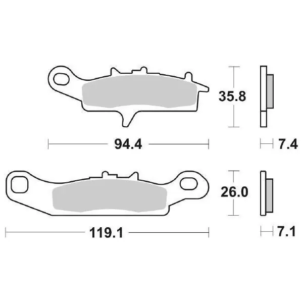 Must-Have Kawasaki kfx r (ksf450) 450 pastiglie freno racing sbs 798 rsi 2007 2012