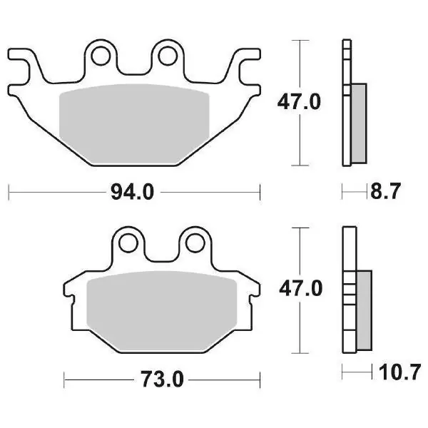 Consegna Rapida Adly sentinel 4t 220 pastiglie freno sbs 810 si 2007 2007