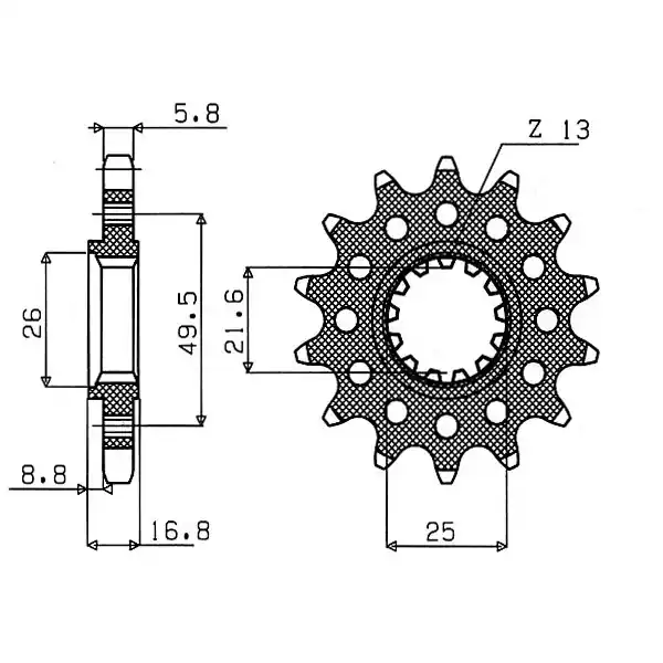 Scelto Dai Clienti Kawasaki zx6r ninja 600 pignone p 520 z 15 1998 2001