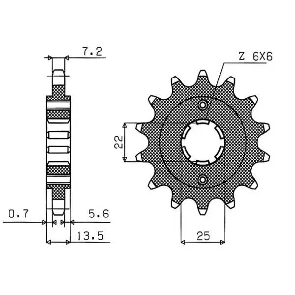 Prezzo Di Fabbrica Honda xl v transalp 600 pignone p 525 z 15 1987 1988