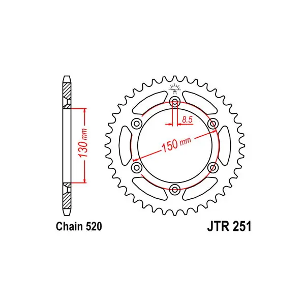 Yamaha yz f 250 corona in alluminio p 520 z 51 2009 2013 Spedizione Espresso