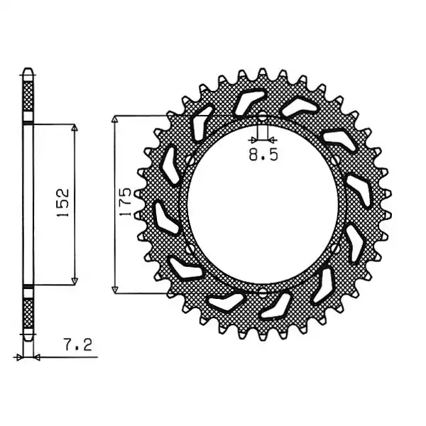 Subito Disponibile Yamaha tdr italia (3xd/3sh) 125 corona in acciaio p 428 z 53 1989 1992