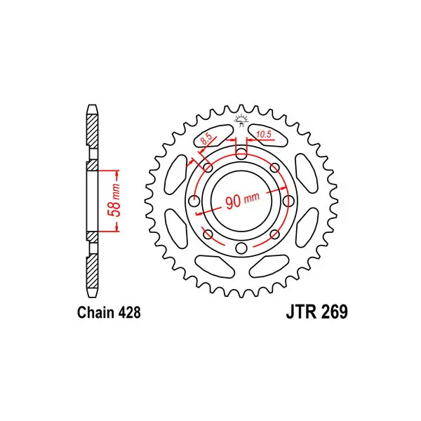 Honda nx italy 125 corona in acciaio p 428 z 47 1989 1990 Offerta Limitata