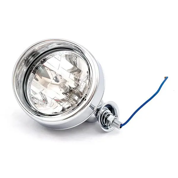 Acquista Ora Faro fanale luce anteriore tondo 108 cromato h3 visiera