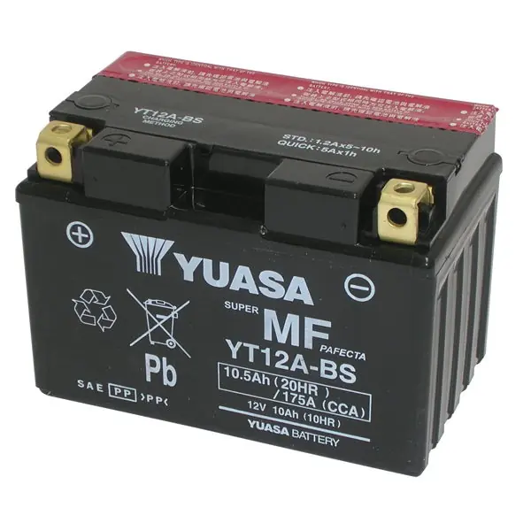 Aprilia tuono 8v e5 660 batteria yuasa yt12a-bs 2021 2024 Esclusivo