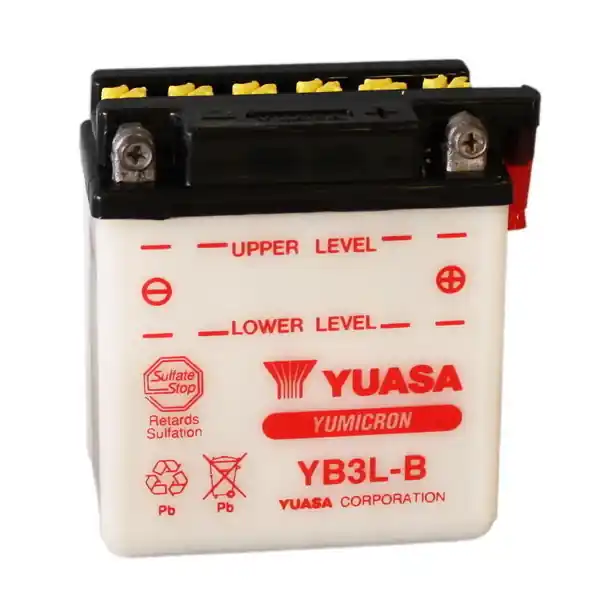 Yamaha dt (at2/1g0) 125 batteria yuasa yb3l-b 12v/3ah 1975 1977 Nuova Collezione