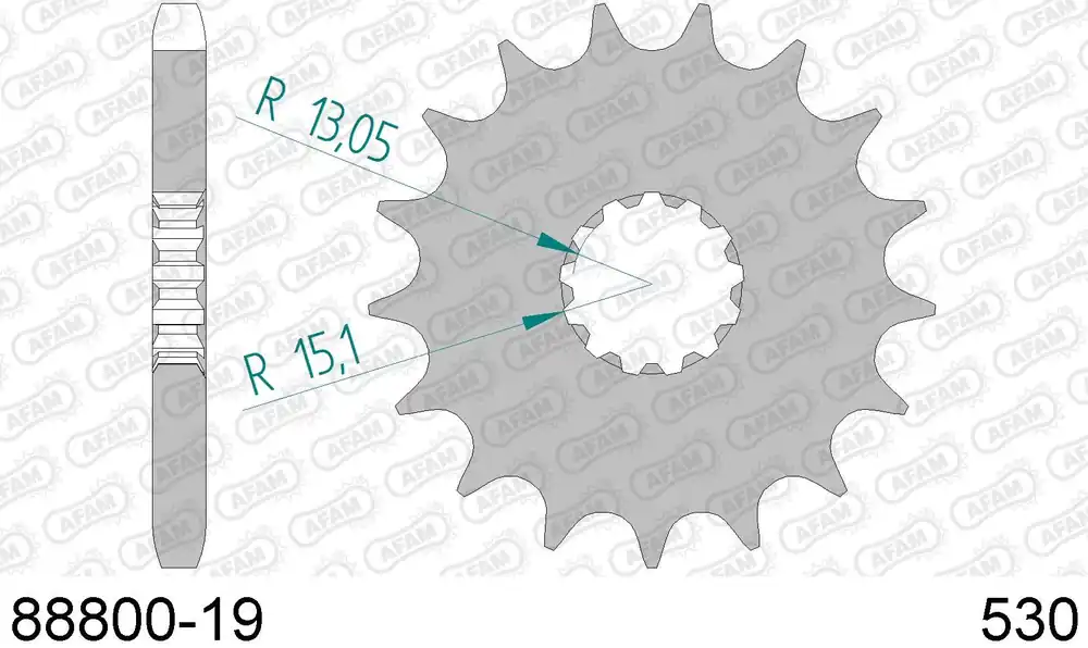 Quantità Limitata Triumph 955 i daytona 955 pignone afam 88800-19 passo 530 2001 2003