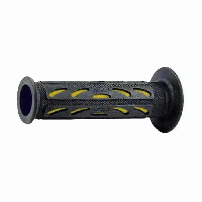 Manopole strada progrip 724 oe 202 doppia densita' - giallo nero con foro Subito Disponibile