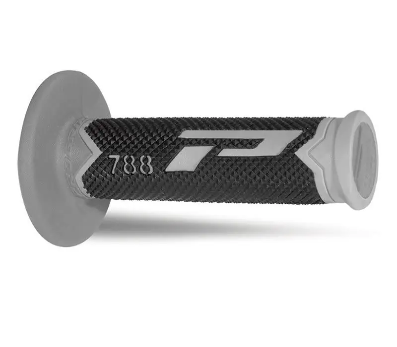 Manopole mx progrip 788 - 214 - tripla densita' - grigio / nero / grigio no foro Di Tendenza
