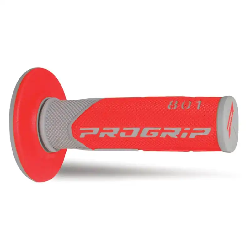 Manopole mx progrip 801 288 - doppia densita' grigio / rosso no foro Offerta Lampo