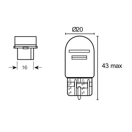 Soddisfatti O Rimborsati Lampada w21w 12v 21/5w w3x16q bcr