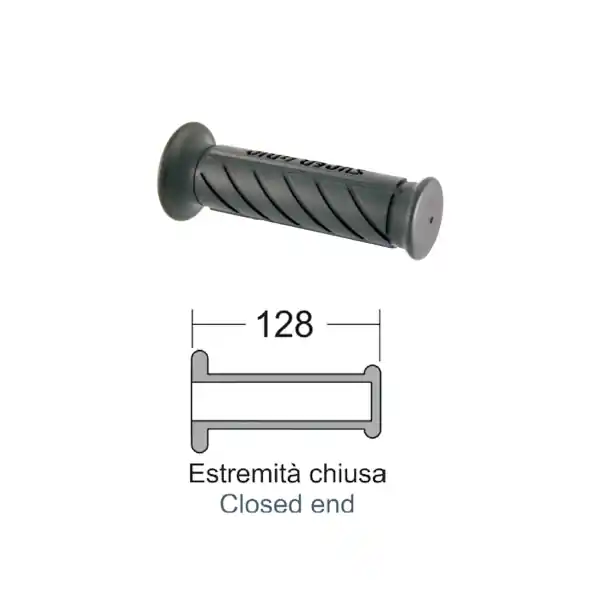 Coppia manopole nere super grip in gomma Spedito Oggi
