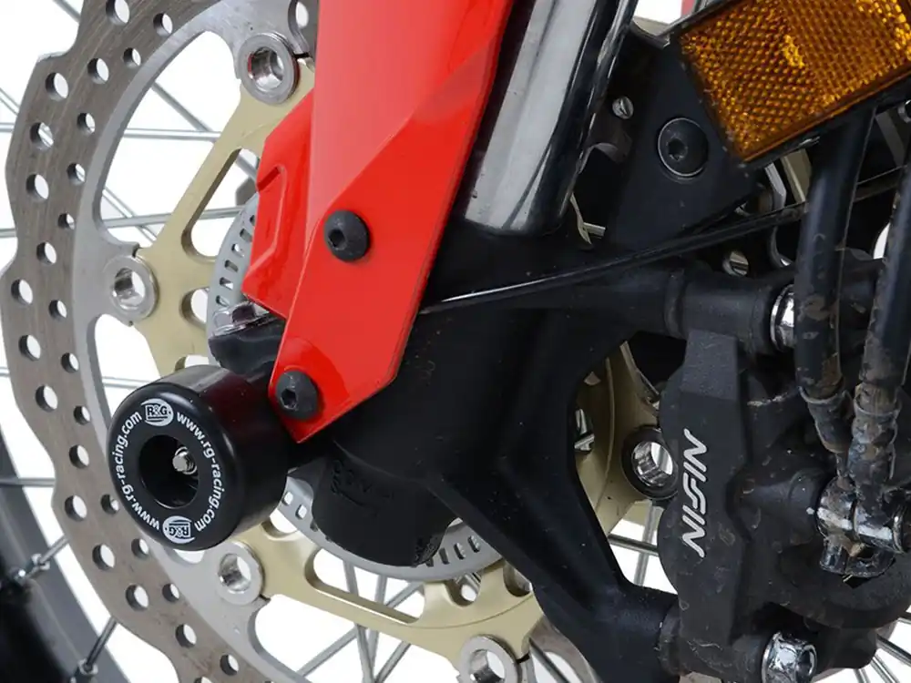 COPPIA PROTEZIONI PERNO RUOTA ANTERIORE R&G MOTO MORINI CORSARO 1200 05-07- Ultimissimo Modello