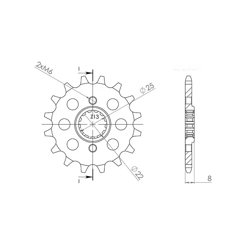 PIGNONE P520 - Z14 (DIS.20500) Consegna Rapida