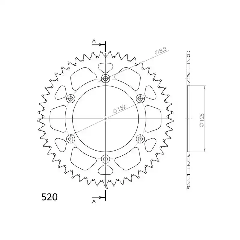 CORONA IN ALLUMINIO P520 - Z50 (DIS.00534) Saldi