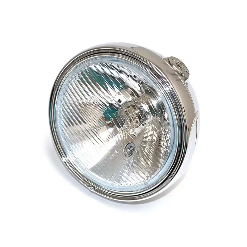Economico FANALE TONDO D.201 CROMATO VETRO RIGATO LAMP.H4 E POSIZIONE