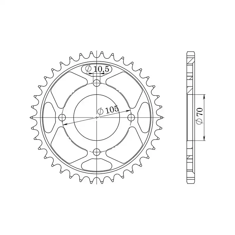 Di Tendenza CORONA IN ACCIAIO P530 - Z34 (DIS.10401)