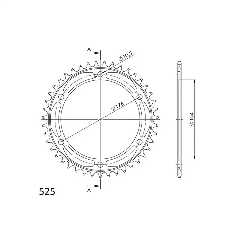 Consegna Rapida CORONA IN ACCIAIO P525 - Z43 (DIS.10619)