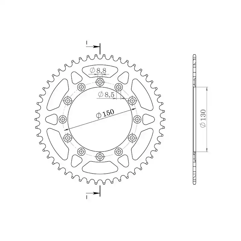 CORONA IN ALLUMINIO P520 - Z42 (DIS.11304) Ultima Occasione
