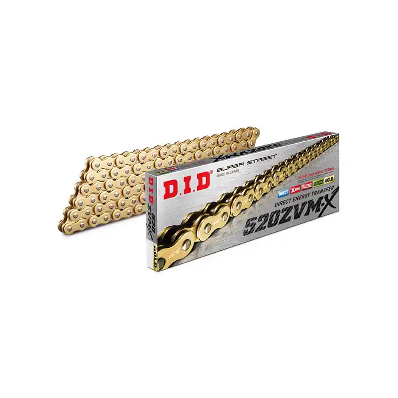 CATENA DID 520ZVM-X (Gold & Gold) - Lunghezza: 92 maglie con giunto a rivetto (ZJ) Promozione Esclusiva