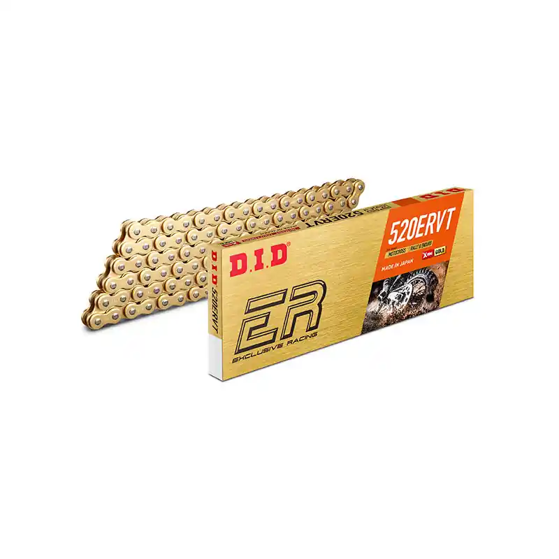 Prezzo Conveniente CATENA DID 520ERVT (Gold & Gold) - Lunghezza: 130 maglie con giunto a rivetto (ZJ)