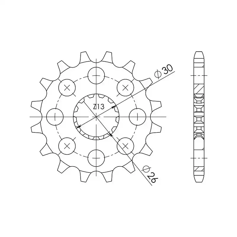 Spedito Oggi PIGNONE P525 - Z17 (DIS.88600)