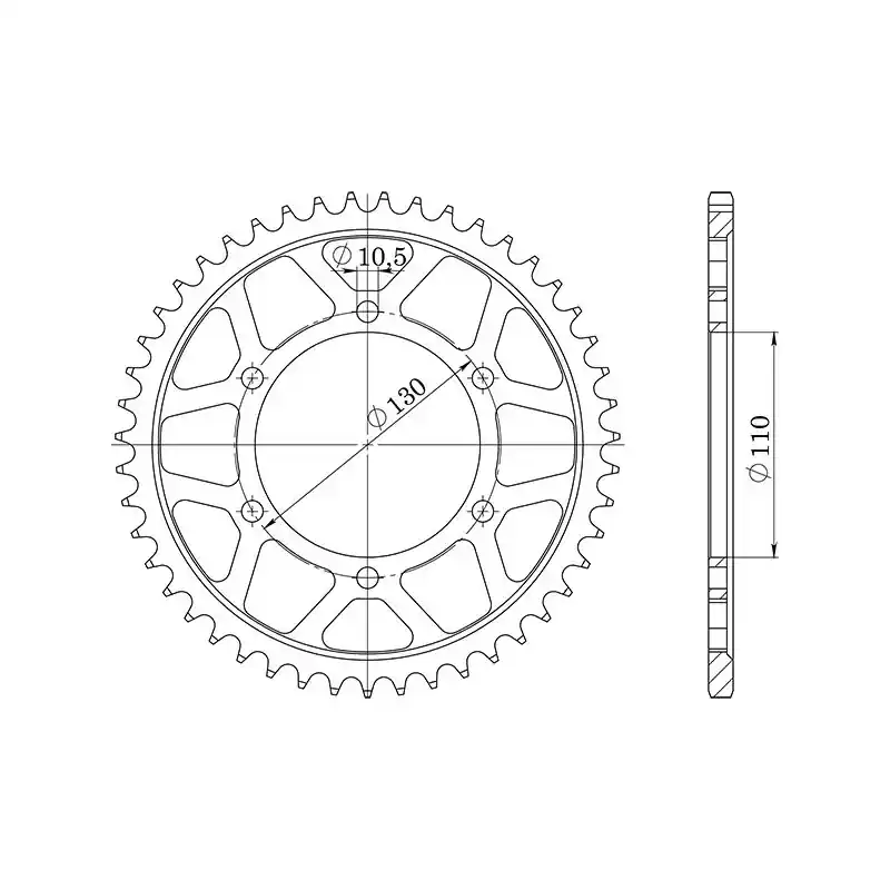 CORONA IN ACCIAIO P530 - Z43 (DIS.12813) Popolare