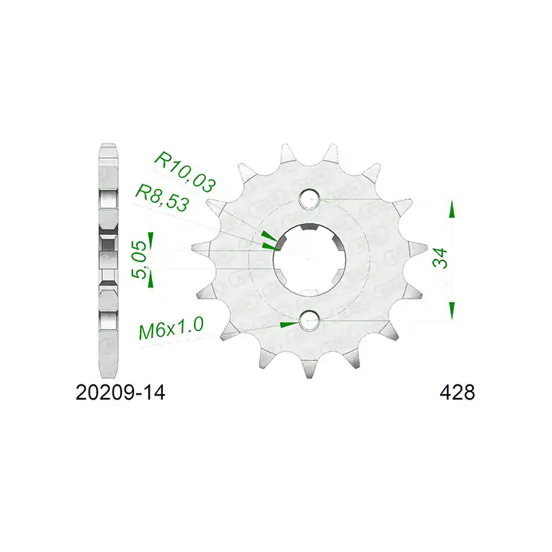 Non Perdere Pignone afam in acciaio p428 - z14 (dis.26200)
