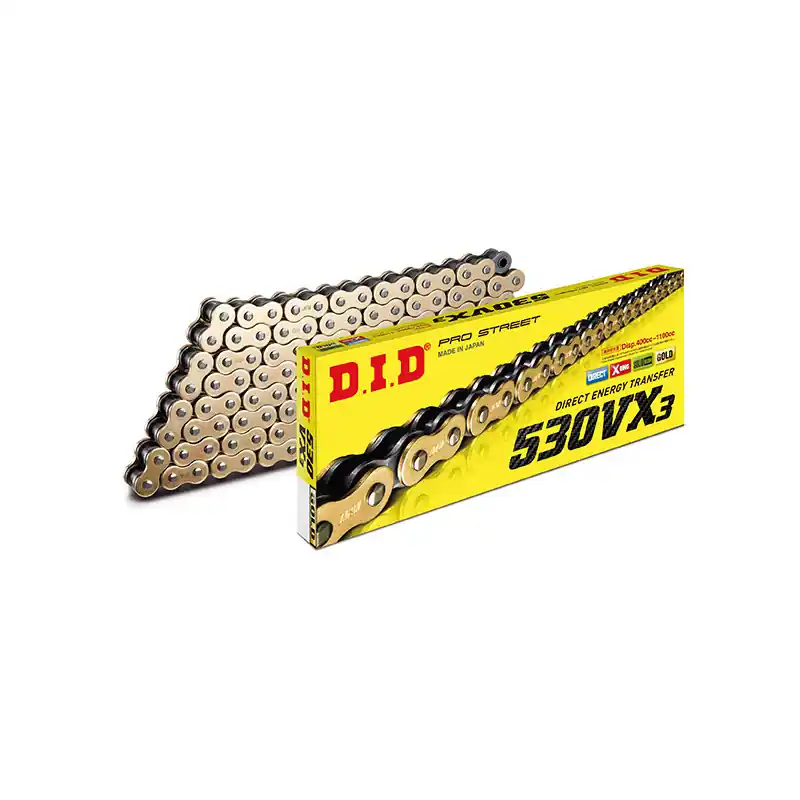 Pagamento Sicuro CATENA DID 530VX3 (Gold & Black) - Lunghezza: 114 maglie con giunto a rivetto (ZJ)
