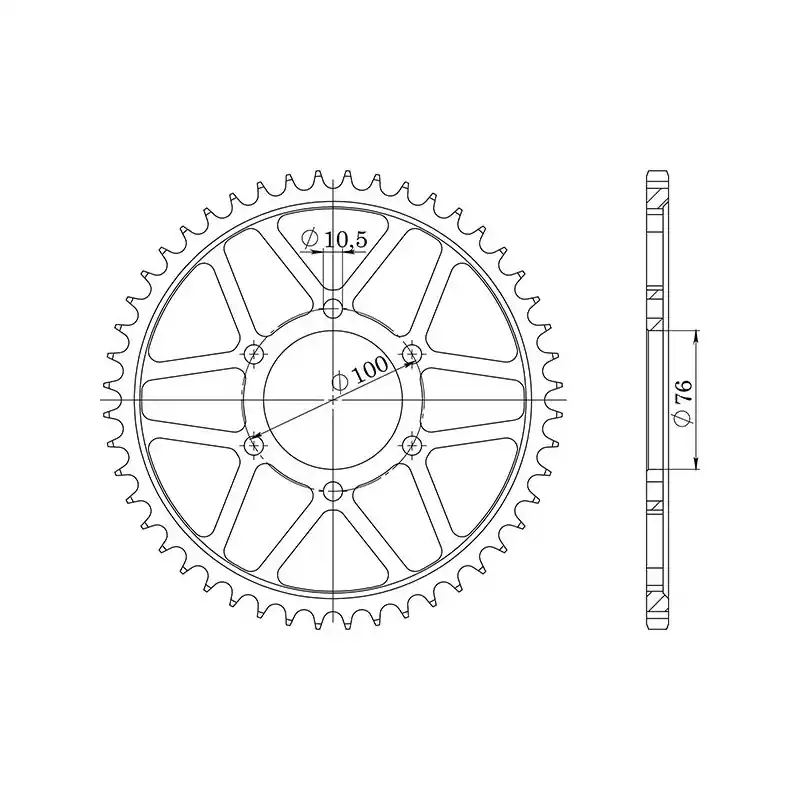 Promozione Esclusiva CORONA IN ACCIAIO P530 - Z48 (DIS.14902)