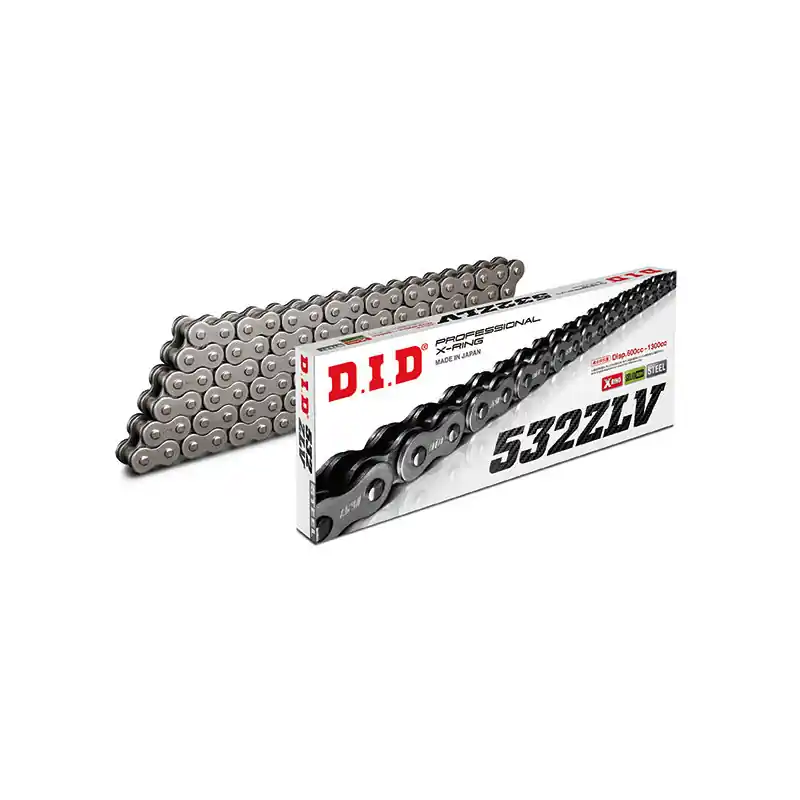 CATENA DID 532ZLV (Black & Black) - Lunghezza: 114 maglie con giunto a rivetto (ZJ) Prezzo Di Fabbrica