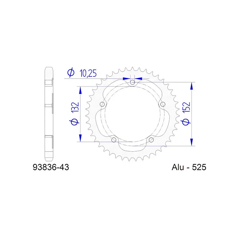 Corona afam in alluminio p525 - z43 (dis.00139) Bestseller
