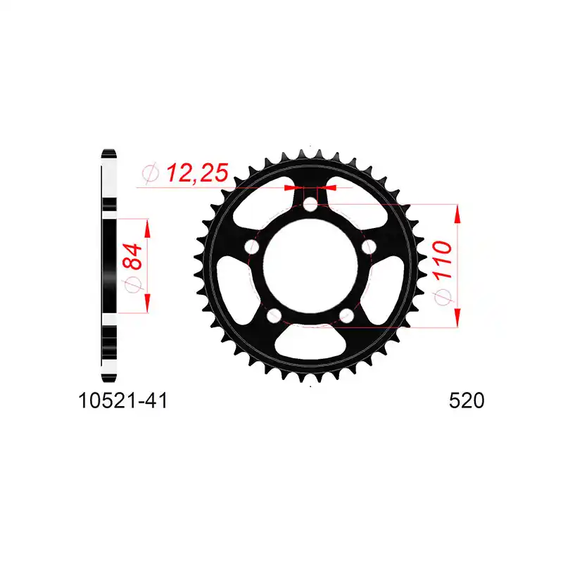 Ultime Pezzi Corona afam in acciaio p520 - z41 (dis.10521)