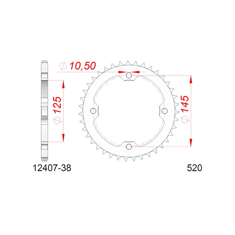 Corona afam in acciaio p520 - z38 (dis.12509) Non Perdere