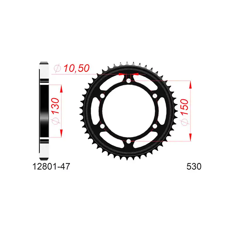 Corona afam in acciaio p530 - z47 (dis.12801) Ultima Occasione