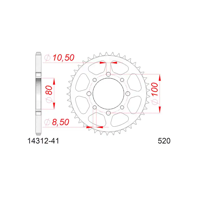 Corona afam in acciaio p520 - z41 (dis.14312) Non Perdere