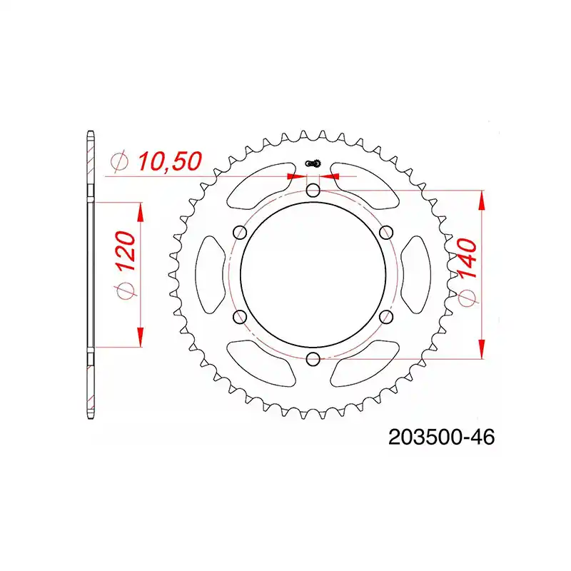Prezzo Basso Corona afam in acciaio p520 - z46 (dis.16404)